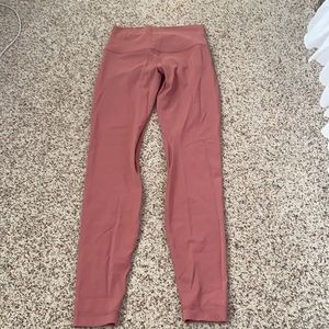 pink lulu-lemon align leggings 28”